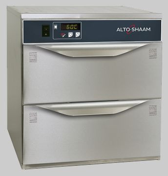 Alto-Shaam 500-2DN Stainless Steel Free Standing Halo Heat Narrow Warming 2 Drawers - 120 Volts