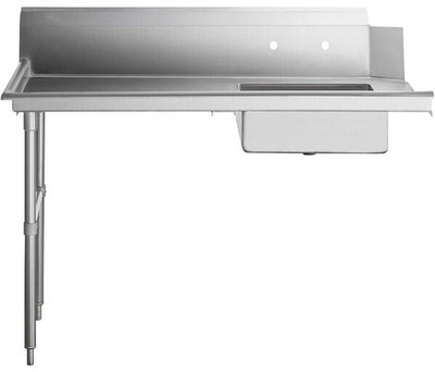 Omcan USA 28484 48" W Stainless Steel Soiled Left Side with Sink Dishtable