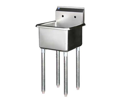 Blue Air BSP-24-14 27.5" W x 27.5" D x 45" H 1 Compartment Stainless Steel Legs Adjustable Feet Prep Sink