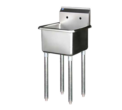 Blue Air BSP-24-14 27.5" W x 27.5" D x 45" H 1 Compartment Stainless Steel Legs Adjustable Feet Prep Sink