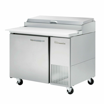 Blue Air BAPP44-HC 44.38&quot; Side Mounted Stainless Steel Interior And Exterior Refrigerated Pizza Prep Table - 115V