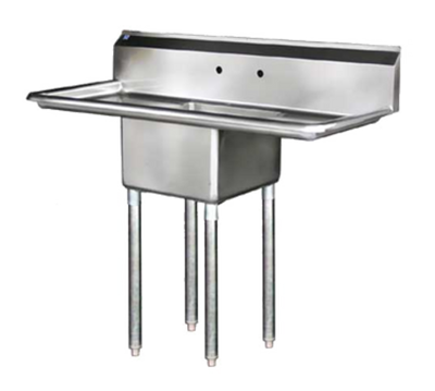 Blue Air BS1-18-12/2D 54&quot; W x 24&quot; D x 44.5&quot; H 1 Compartment Stainless Steel Bowl Adjustable Feet Sink
