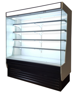 Blue Air BOD-72G 72.06" Bottom Mount Pre Coated Steel Exterior Open Display Case - 115V