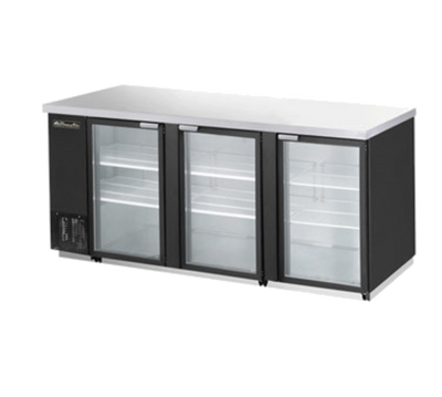 Blue Air BBB90-4SG-HC 90.375" Side Mounted Stainless Steel Exterior Back Bar Cooler - 115V