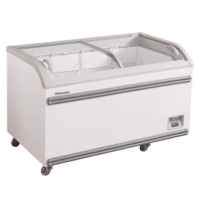 Blue Air BCF56-HC 17.66 Cu. Ft Tempered Glass Sliding Doors Free Standing Ice Cream Merchandiser/Chest Freezer - 115 Volts