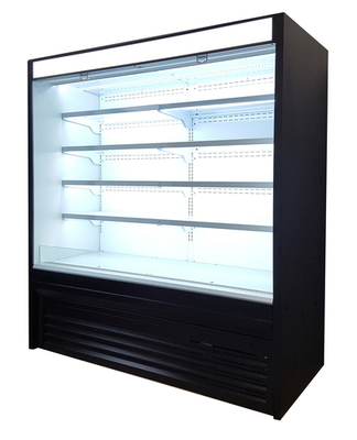 Blue Air BOD-72S 72.06" Bottom Mount Pre Coated Steel Exterior Open Display Case - 115V