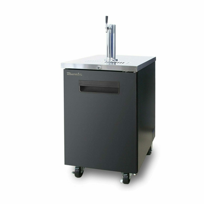 Blue Air BDD23-1B-HC 23.38" Side Mounted Black Laminated Exterior Keg Cooler - 115V