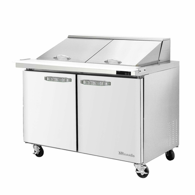 Blue Air BLMT60-HC 60.38"W Stainless Steel Exterior (2) Doors Mega Top Sandwich Prep Table - 115 Volts