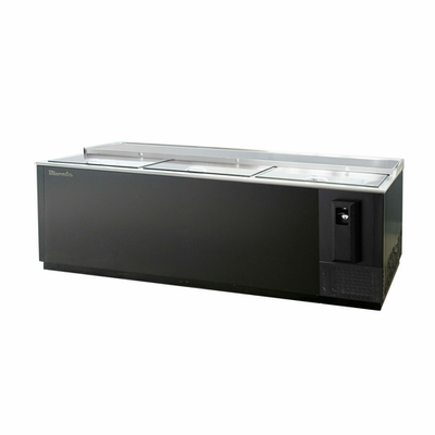 Blue Air BBC-95B-HC 95" Side Mounted Black Vinyl Coated Steel Exterior Bottle Cooler - 115V