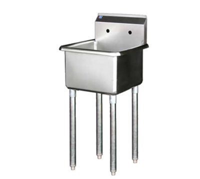 Blue Air BSP-18 21.5&quot; W x 21.5&quot; D x 44.5&quot; H 1 Compartment Stainless Steel Legs Adjustable Feet Prep Sink