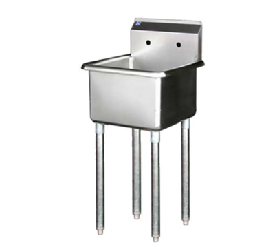 Blue Air BSP-18 21.5" W x 21.5" D x 44.5" H 1 Compartment Stainless Steel Legs Adjustable Feet Prep Sink