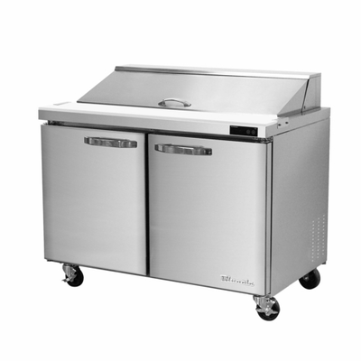 Blue Air BLPT36-HC 36.38&quot; Rear Mounted Stainless Steel Interior And Exterior Sandwich Prep Table - 115V