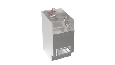 Krowne KR24-HX18 18" W x 24" D All Stainless Steel Royal Series Underbar Hybrid Hand and Dump Sink