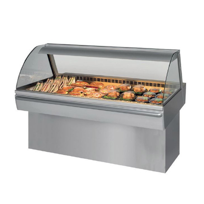Fri-Jado HD 5 SELF 69" W Stainless Steel Curved Glass Hot Deli Inline Merchandiser - 208 Volts