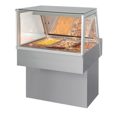 Fri-Jado HD 3 SQUARE 42.63" W Stainless Steel Straight Glass Hot Deli Inline Merchandiser - 208 Volts