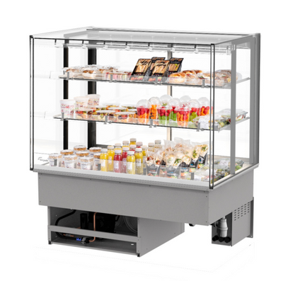 Fri-Jado MCC 48-3 C SS PT 47.25" W x 33.06" H White 3 Sections Pass Through Modular Convenience Counter - 115 Volts