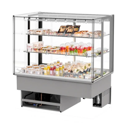 Fri-Jado MCC 48-3 C SS PT 47.25" W x 33.06" H White 3 Sections Pass Through Modular Convenience Counter - 115 Volts