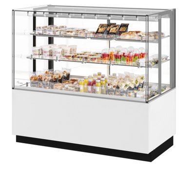 Fri-Jado MCC 60-3 C SS PT UF 59.06" W White Glass Door Pass-Through Self-Service Modular Convenience Counter - 115 Volts