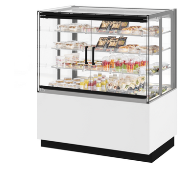 Fri-Jado MCC 48-3 C SS FD SB UF 47.25" W White Glass Door Solid Back Self-Service Modular Convenience Counter - 115 Volts