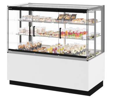 Fri-Jado MCC 60-3 C SS FD PT UF 59.06" W White Glass Door Pass-Through Self-Service Modular Convenience Counter - 115 Volts