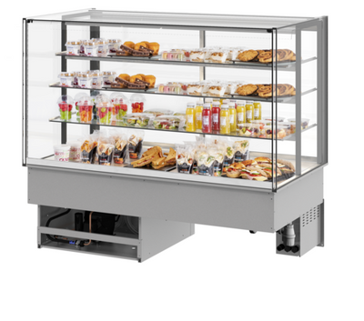 Fri-Jado MCC 60-4 C FS 59.06" W White Glass Door Pass-Through Full Service Drop-In Modular Convenience Counter - 115 Volts
