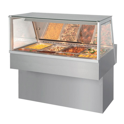 Fri-Jado HD 4 SQUARE 55.88" W Stainless Steel Straight Glass Hot Deli Inline Merchandiser - 208 Volts