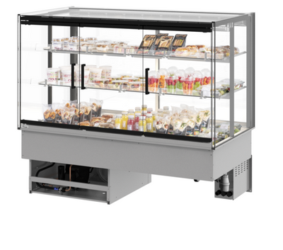 Fri-Jado MCC 60-3 C SS FD PT 59.06" W x 33.06" H White 3 Sections Pass Through Modular Convenience Counter - 115 Volts