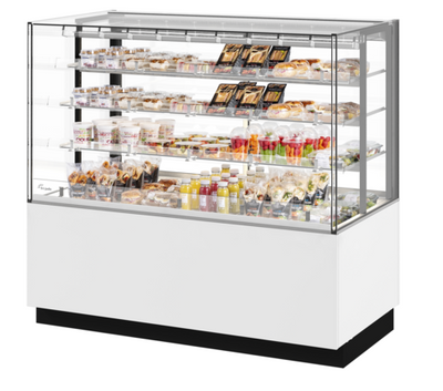 Fri-Jado MCC 60-4 C SS SB UF 59.06" W White Glass Door Pass-Through Self-Service Modular Convenience Counter - 115 Volts