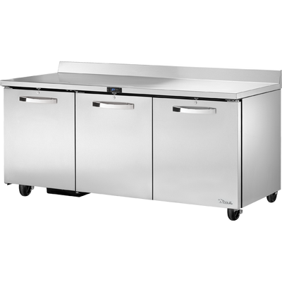 True TWT-72-HC~SPEC3 Stainless Steel 3 Section 3 Doors SPEC SERIES Work Top Refrigerator - 115 Volts 0.25 HP