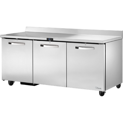 True TWT-72-HC~SPEC3 Stainless Steel 3 Section 3 Doors SPEC SERIES Work Top Refrigerator - 115 Volts 0.25 HP