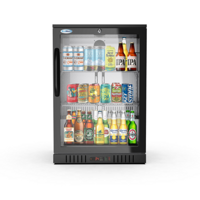 Koolmore BC-1DSW-BK 4.1 Cu. Ft. Black One-Section Back Bar Refrigerator - 115 Volts