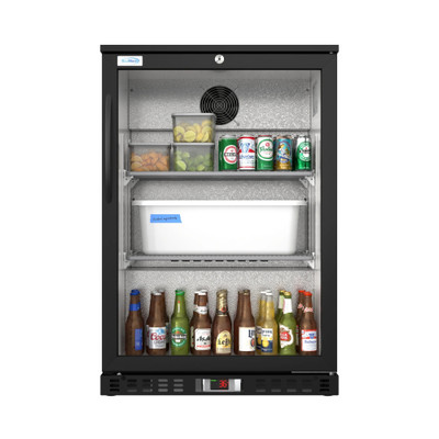 Koolmore BC-1DSW-BK 4.1 Cu. Ft. Black One-Section Back Bar Refrigerator - 115 Volts