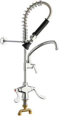 Chicago Faucets 924-613-317ABCP Single-Hole Mount Mini Pre-Rinse Fitting