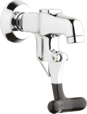Chicago Faucets 312-ABCP 4.5" W Polished Chrome Single Hole Wall Mounted Glass Filler