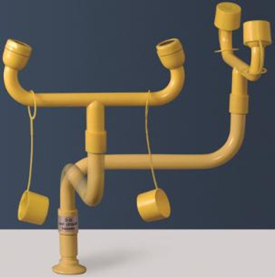 Chicago Faucets 8411-NF Deck Mounted Swing Forward Down Eye and Face Wash