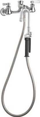 Chicago Faucets 512-GXKCABCP 7.25" W Polished Chrome Full Flow Pre-Rinse Fitting with Adjustable Centers