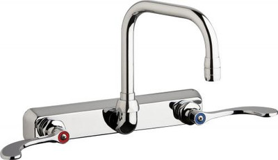 Chicago Faucets W8W-DB6AE35-317AB Wall-Mounted Manual Faucet with 8" Centers