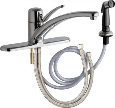 Chicago Faucets 2301-8ABCP 3.25" W Side Spray Deck Mounted Manual Faucet with 8" Centers
