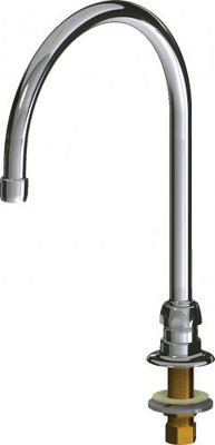 Chicago Faucets 626-GN8AE35ABCP 9.25" W Gooseneck Nozzle Deck Mounted Remote Spout