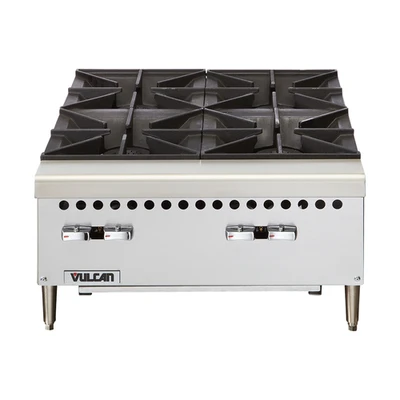 Vulcan VCRH24-NG 24" W Stainless Steel Natural Gas Countertop Hotplate - 100,000 BTU