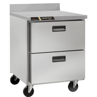 Traulsen CLUC-27F-DW-WT 27.5" W Stainless Steel Centerline Compact Undercounter Freezer with Work Top - 115 Volts