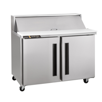 Traulsen CLPT-3610-SD-LL 36.56" W Stainless Steel Centerline By Traulsen Compact Prep Table Refrigerator with Roll-Top Lid - 115 Volts