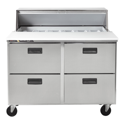Traulsen CLPT-4818-DW 48.25" W Stainless Steel Centerline By Traulsen Mega Top Prep Table Refrigerator with Roll-Top Lid - 115 Volts