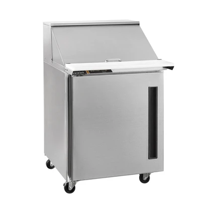 Traulsen CLPT-2712-SD-R 27.88" W Stainless Steel Centerline By Traulsen Mega Top Prep Table Refrigerator with Roll-Top Lid - 115 Volts