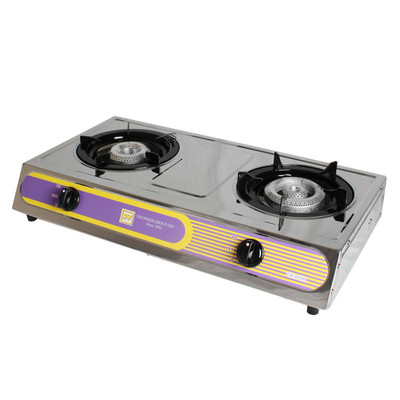 Thunder Group SLST002 Stainless Steel Double Burner Liquid Propane Hotplated