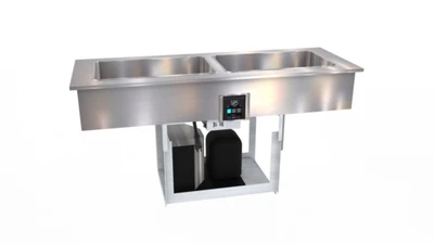 Duke FCP2-SL 49.38" W x 24" H Stainless Steel Straight Drop-In Flush Mount Cold Pan Unit - 120 Volts
