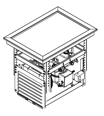Duke RFT2-SB 39" W x 29" D Stainless Steel Recessed Frost Top Standard Body Drop-In Unit - 120 Volts
