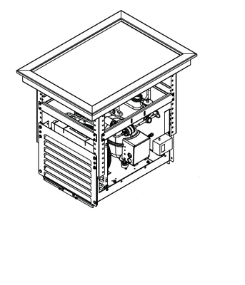 Duke RFT1-SL 29" W x 21" D Stainless Steel Recessed Frost Top Slimline Drop-In Unit - 120 Volts