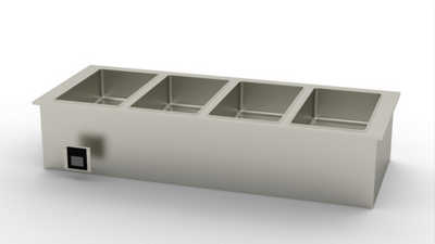 Duke WWG4-SB 4 Full Size Pans Stainless Steel Electric Insulated Waterless Hot Food Well Drop-In Unit - 240 Volts