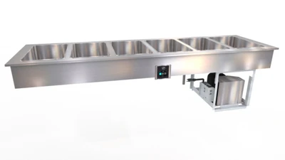 Duke FCP6-SB 88.81" W x 24" H Stainless Steel Straight Drop-In Flush Mount Cold Pan Unit - 120 Volts